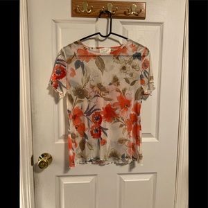 Mesh Floral Shirt